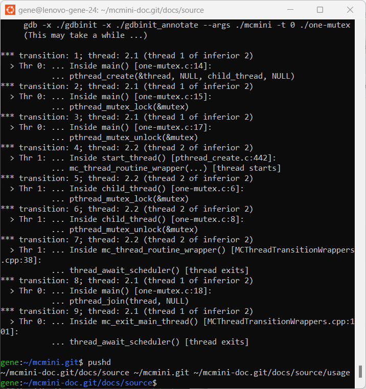 mcmini-annotate display